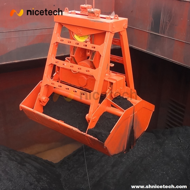 25T 12 CBM Wireless Remote Control Clamshell Grab Bucket for bulk cargo