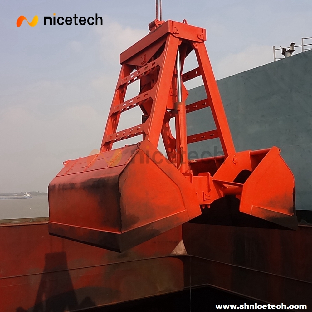 25T 12 CBM Wireless Remote Control Clamshell Grab Bucket for bulk cargo