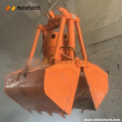 Electric Hydraulic clamsell grab for overhead crane at power plant