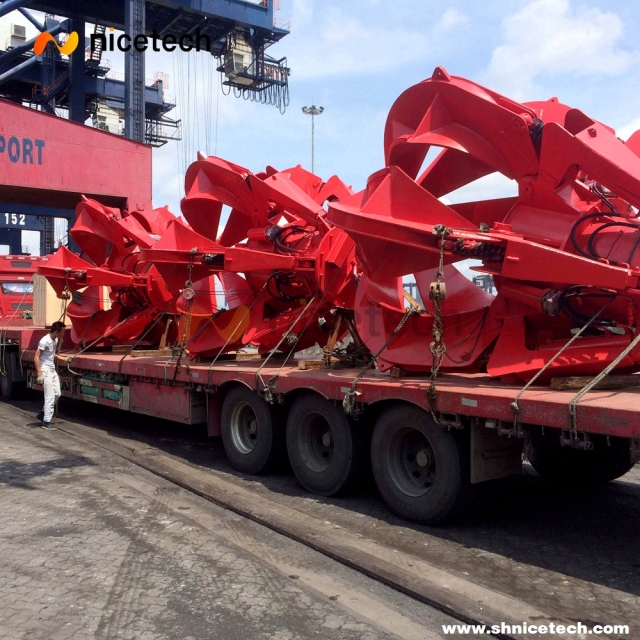 Electric Hydraulic Orange peel grab for big Stone operation on board