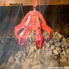 Electric Hydraulic Orange peel grab for big Stone operation on board