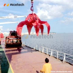 Electric Hydraulic Orange peel grab for big Stone operation on board