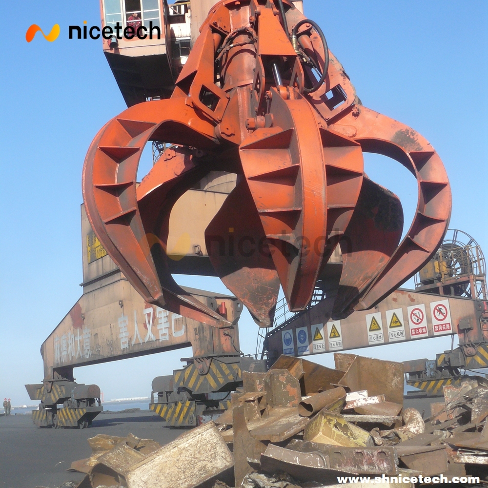 Electric Hydraulic Orange peel grab For Scarp