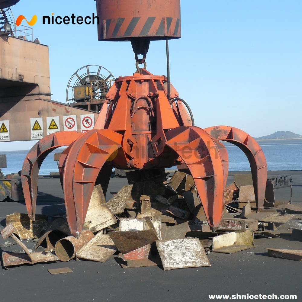Electric Hydraulic Orange peel grab For Scarp