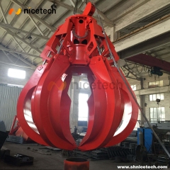 Factory test of  emi-close Electric Hydraulic Orange peel grab