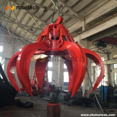 Factory test of  emi-close Electric Hydraulic Orange peel grab