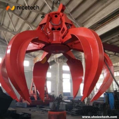 Factory test of  emi-close Electric Hydraulic Orange peel grab