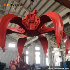 Factory test of  emi-close Electric Hydraulic Orange peel grab