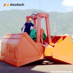 28T 12CBM Motor Hydraulic clamshell grab for bulk cargo