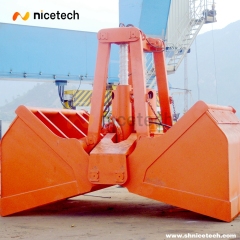 28T 12CBM Motor Hydraulic clamshell grab for bulk cargo