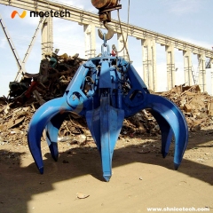 Single Line Motor  Hydraulic Orange peel grab for scarp,