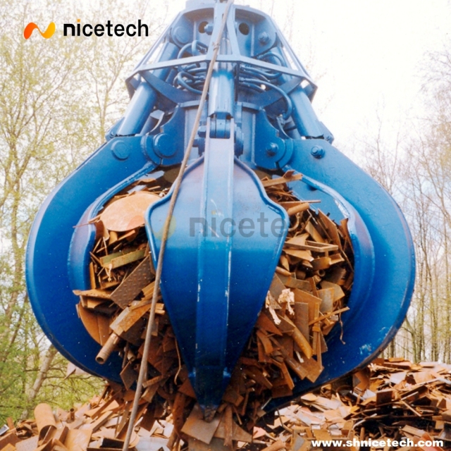 Full close Electric Hydraulic Orange peel grab for Dreding