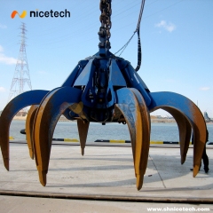 Single Line Motor  Hydraulic Orange peel grab for scarp,