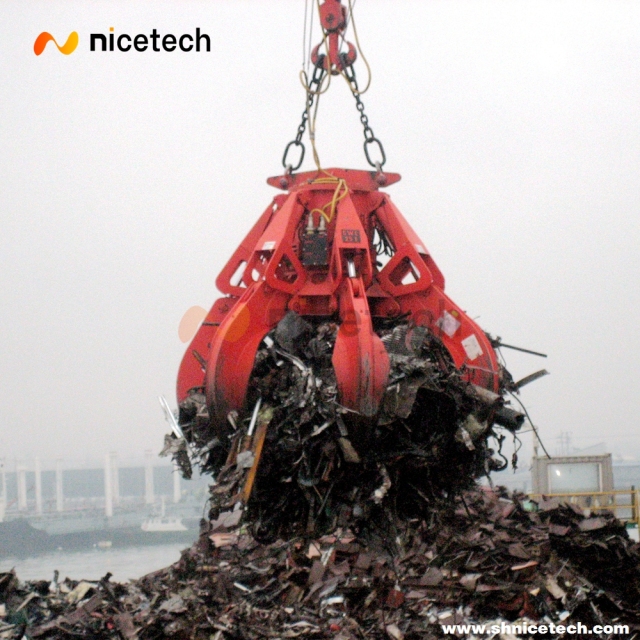 Full close Electric Hydraulic Orange peel grab for Dreding