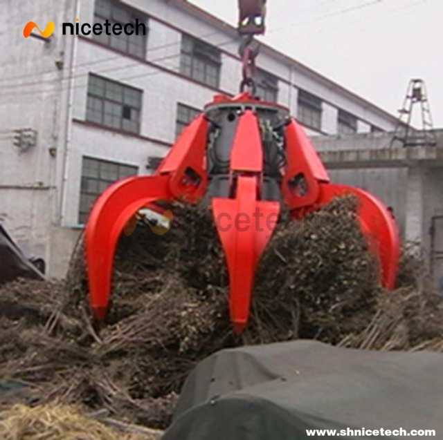 Full close Electric Hydraulic Orange peel grab for Dreding