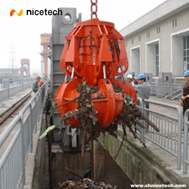 Full close Electric Hydraulic Orange peel grab for Dreding