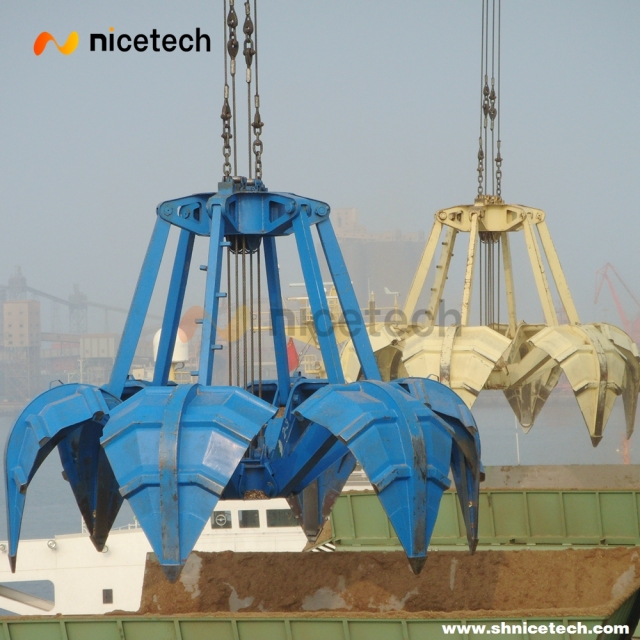32 CBM Four Rope Orange Peel Grab for woodchips operation on port