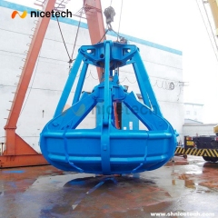 32 CBM Four Rope Mechnical  Orange Peel Grab operation on port