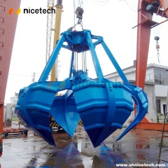 32 CBM Four Rope Mechnical  Orange Peel Grab operation on port