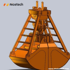 Single Rope Touch Down Open Grab Bucket