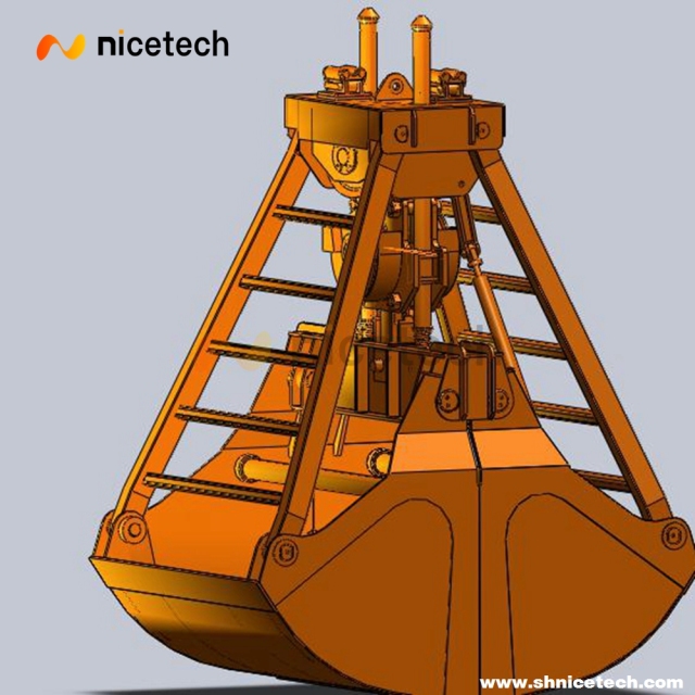 Single Rope Touch Down Open Grab Bucket