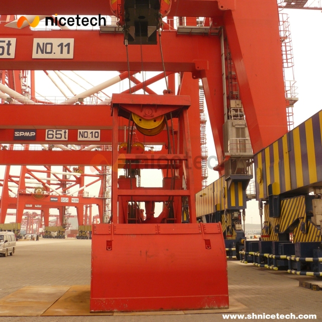 rope control grab for Refit the Container Spreader Crane into Grab-type Ship Loader