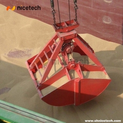 Four rope control mechnical leak-proof grab for grain