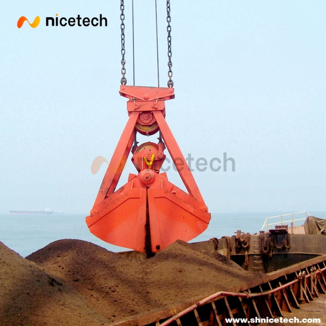 12 CBM Four rope control clamshell grab bucket for bulk cargo