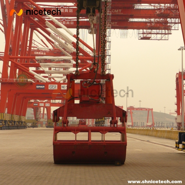 rope control grab for Refit the Container Spreader Crane into Grab-type Ship Loader