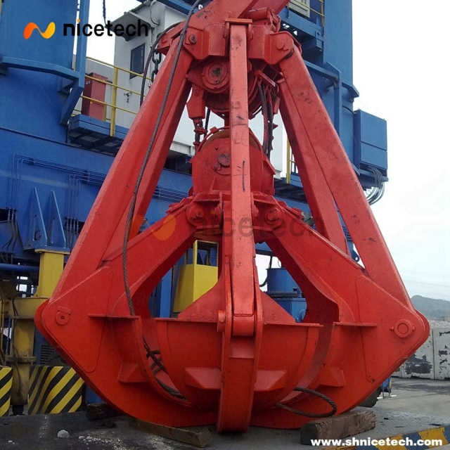 Four Rope Control Orange Peel Grab for steel scarp