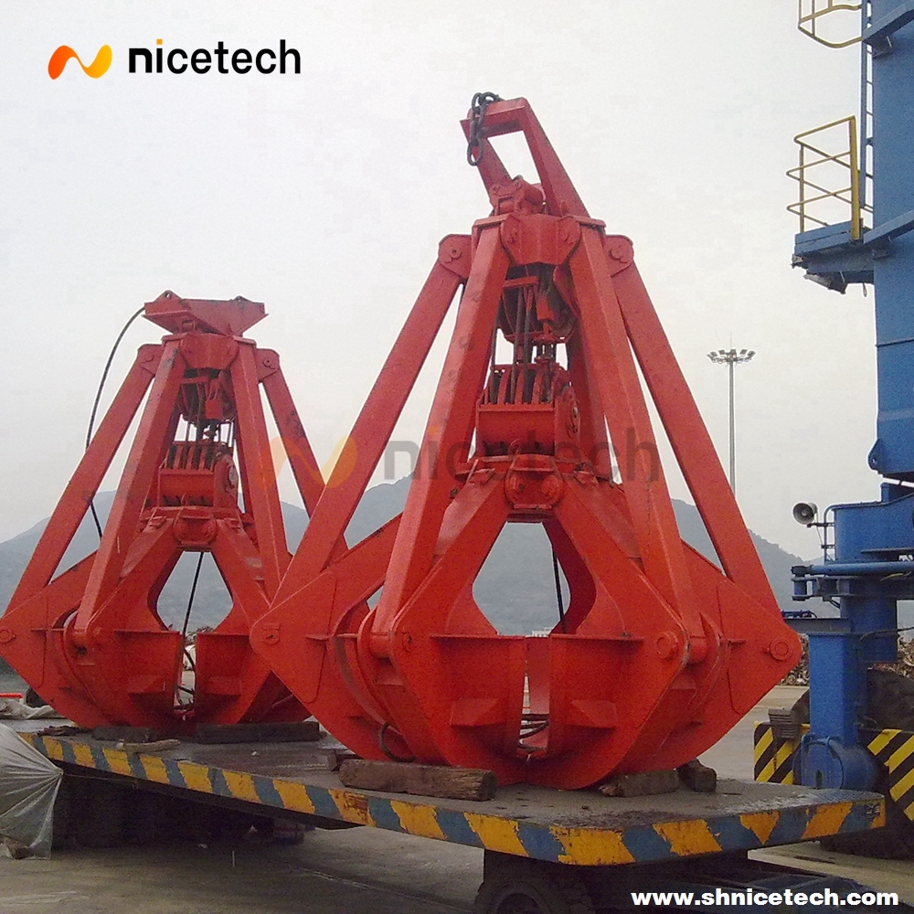 Four Rope Control Orange Peel Grab for steel scarp
