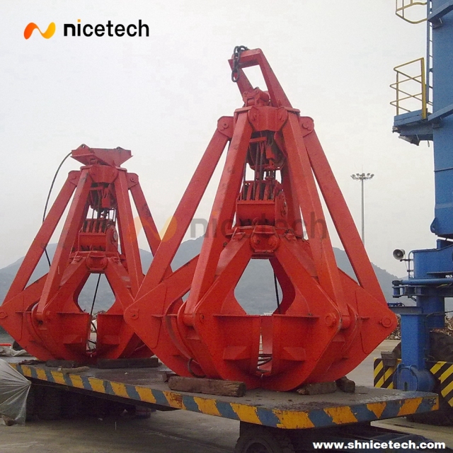 Four Rope Control Orange Peel Grab for steel scarp
