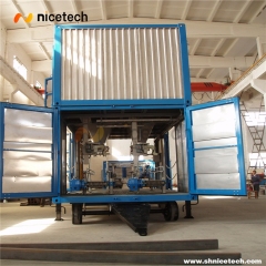 Single line Port Discharge container type movable filling and bagging machine