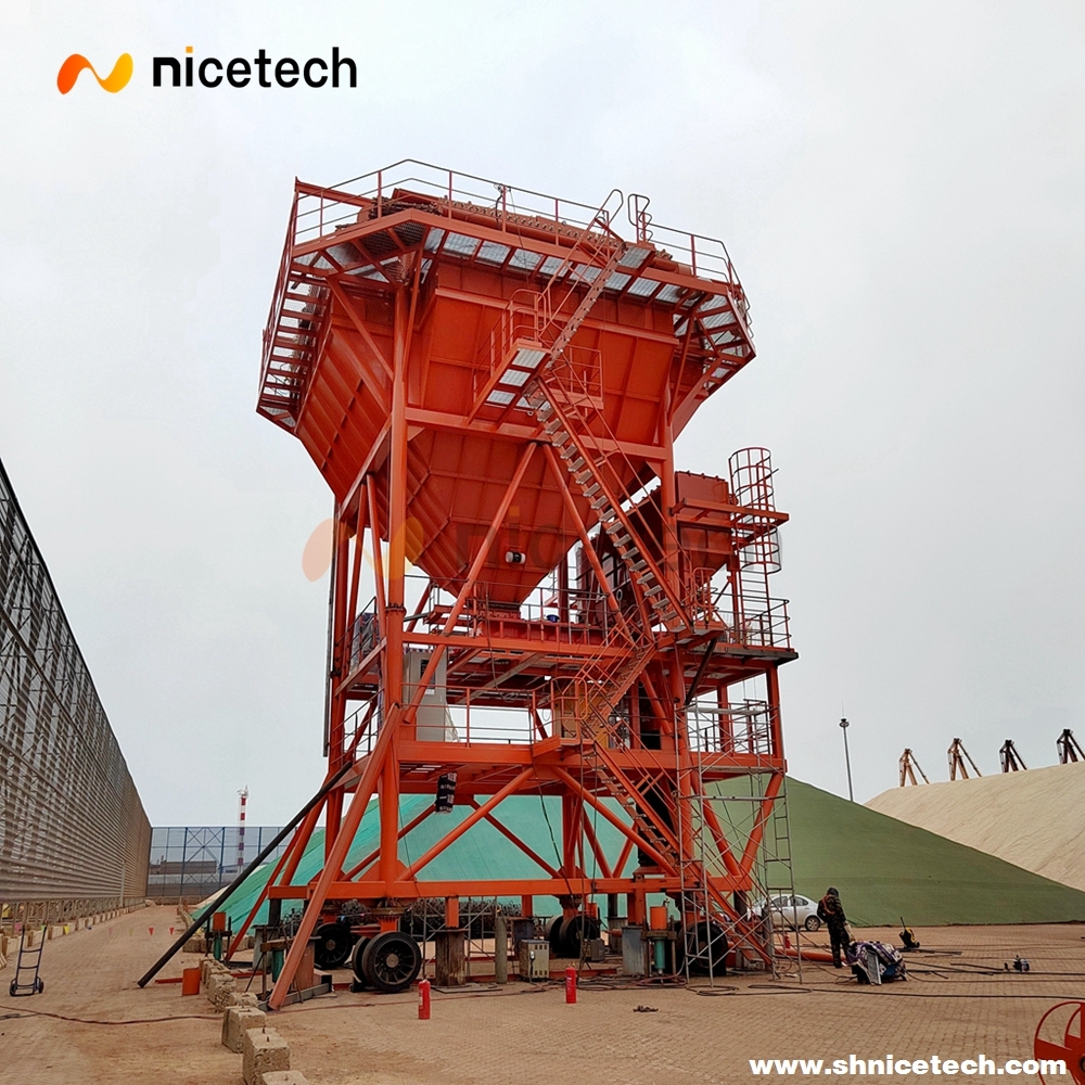 35cbm movable dust collection hopper for handling clinker