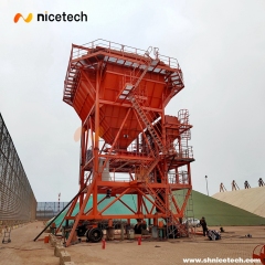 35cbm movable dust collection hopper for handling clinker