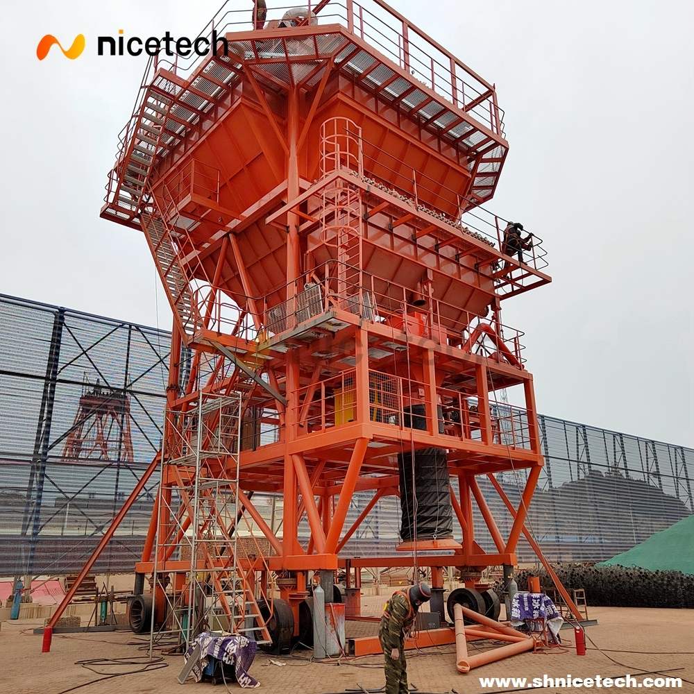 35cbm movable dust collection hopper for handling clinker