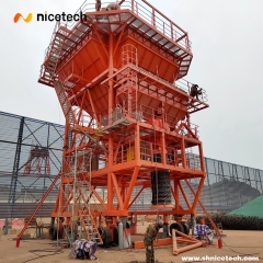 35cbm movable dust collection hopper for handling clinker