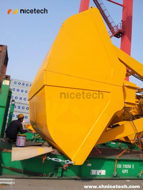 22 CBM Four rope control mechnical clamshell grab bucket