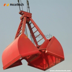 Four rope control mechnical leak-proof grab for grain