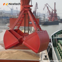 Four rope control mechnical leak-proof grab for grain