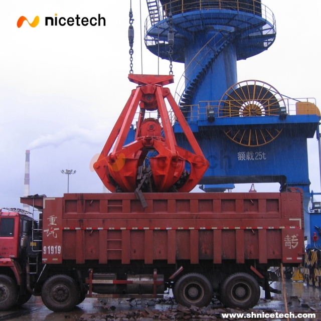 Four Rope Control Orange Peel Grab for steel scarp