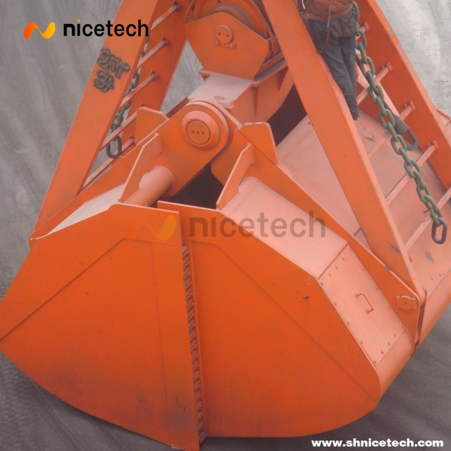 Four rope control mechnical leak-proof grab for grain