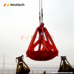 16T four rope mechnical orange peel grab for bulk cargo on port