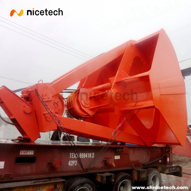 22CBM Four rope control mechnical grab bucket  for coal working  operation on port