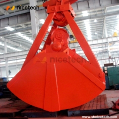 22CBM Four rope control mechnical grab bucket  for coal working  operation on port