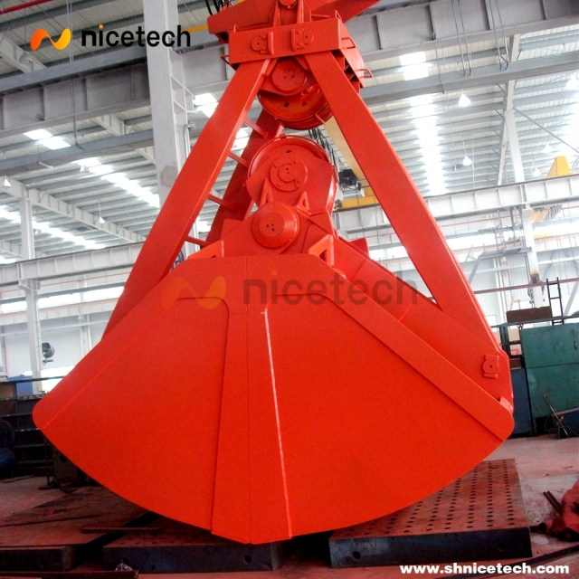22CBM Four rope control mechnical grab bucket  for coal working  operation on port