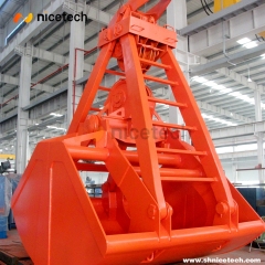 22CBM Four rope control mechnical grab bucket  for coal working  operation on port