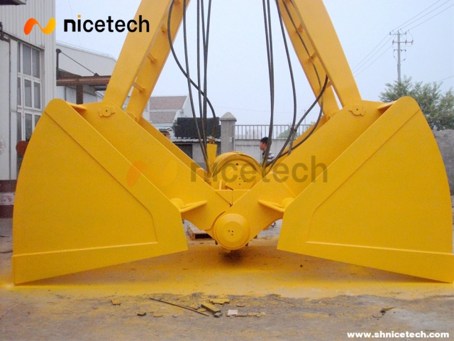 22 CBM Four rope control mechnical clamshell grab bucket