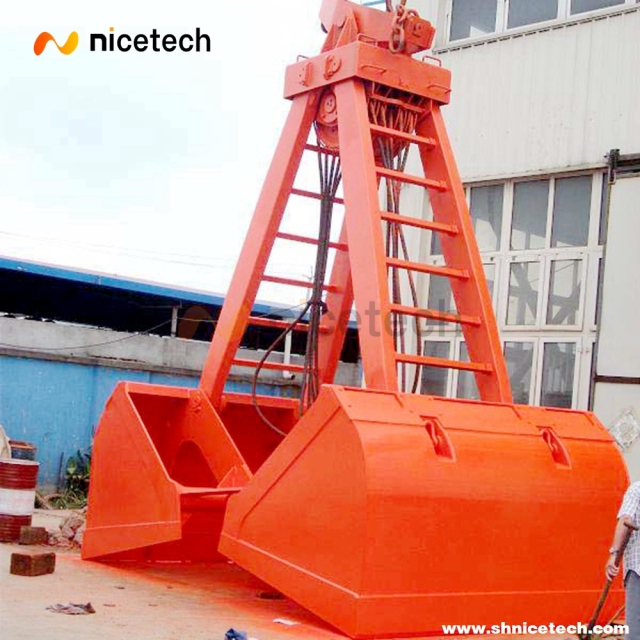 12 CBM Four rope control clamshell grab bucket for bulk cargo