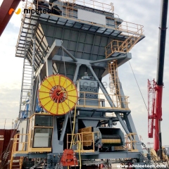 60CBM Port Bulk Cargo Tire Mounted Truck Loading Dust Control Eco-Hopper